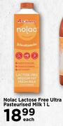 Nolac Lactose Free Ultra Pasteurised Milk-1L Each