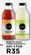 Simpl Ice Tea Or Coolers Assorted-For Any 2 x 1L