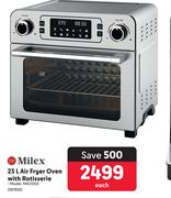 Milex 23L Air Fryer Oven With Rotisserie