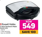 Russell Hobbs 2 Slice Sandwich Maker RHSM-035