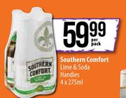 Southern Comfort Lime & Soda Handies-4 x 275ml Per Pack