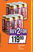 Lion Lager Cans-2 x 6 x 500ml
