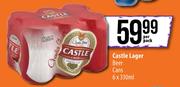 Castle Lager Beer Cans-6 x 330ml Per Pack