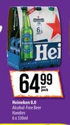 Heineken 0.0 Alcohol Free Beer Handies-6 x 330ml Per Pack