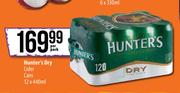 Hunter's Dry Cider Cans-12 x 440ml Per Pack