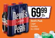 Devil's Peak Lager Handies-6 x 330ml Per Pack