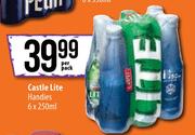 Castle Lite Handies-6 x 250ml Per Pack