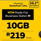 Huawei Mate Pad T10s 10.1" Screen-On MTN Made For Business Data+ M 10GB