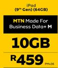 Apple iPad 9th Gen 64GB-On MTN Made For Business Data+ M 10GB