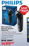 Philips Wet & Dry Electric Shaver S3244/12