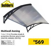 Builders Multiwall Awning 1m x 1.2m