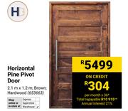 Horizontal Pine Pivot Door 2.1m x 1.2m