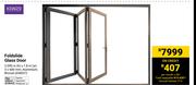 Kenzo Foldslide Glass Door 2090m (h) x 1.80m (w)