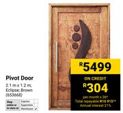 Pivot Door 2.1m x 1.2m
