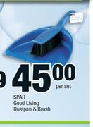 Spar Good Living Dustpan & Brush-Per Set