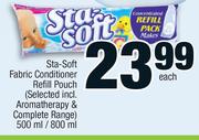 Sta Soft Fabric Conditioner(Selected Incl.Aromatherapy & Complete Range)-500ml/800ml Each