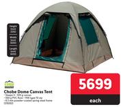 CampMaster Chobe Dome Canvas Tent - Sleeps 5