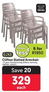 GSI Clifton Slatted Armchair - Each