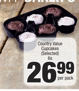 Country Value Cupcakes (Selected)-6's Per Pack