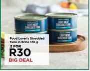 Food Lover's Shredded Tuna In Brine-For 2 x 170g