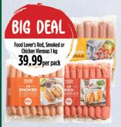 Food Lovers Red, Smoked Or Chicken Viennas-1Kg Per Pack