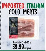 Prosciutto Crudo-70g Per Pack