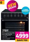 Univa Undercounter Oven With Ceran Hob U336CB