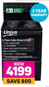 Univa 4 Plate Cable Stove U116B