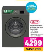 Defy 6Kg Front Loader Washing Machine DAW382