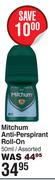 Mitchum Anti Perspirant Roll On Assorted-50ml