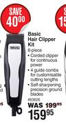 Wahl Basic Hair Clipper Kit 8 Piece