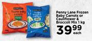 Penny Lane Frozen Baby Carrots Or Cauliflower & Broccoli Mix-1Kg Each