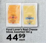 Food Lover's Real Cheese Slices Assorted-150g Each