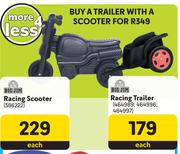 Big Jim Racing Scooter + Big Jim Racing Trailer-Both For