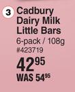 Cadbury Dairy Milk Little Bars 6 Pack-108g