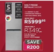 Defy 325L Fridge Metallic DAC631