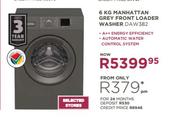Defy 6Kg Manhattan Grey Front Loader Washer DAW382