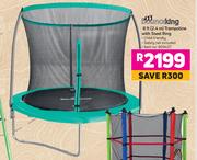 Bounceking 8 ft (2.4m) Trampoline With Steel Ring