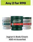 Ingram's Body Cream Assorted-For 2 x 450ml