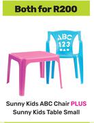 Sunny Kids ABC Chair Plus Sunny Kids Table Small-Both For