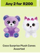 Coco Suprise Plush Cones Assorted-For 2