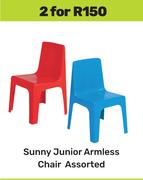 Sunny Junior Armless Chair Assorted-For 2