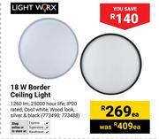 Light Worx 18W Border Ceiling Light-Each