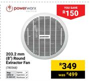 Powerworx 203.2mm(8") Round Extractor Fan