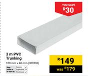 3m PVC Trunking-100mm X 40mm