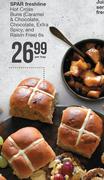 ree)-6s Spar Freshline Hot Cross Buns(Caramel & Chocolate, Chocolate, Extra Spicy & Raisin Free)-6s 