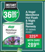 A.Vogel Menoforce Hot Flush & Night Sweat Remedy 30 Tablets