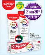 Colgate Total Toothpaste Assorted-For 2 x 75ml 