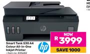 HP Smart Tank 530 A4 Colour All In One Inkjet Printer