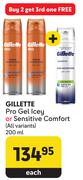 Gillette Pro Gel Icey Or Sensitive Comfort (All Variants)-200ml Each